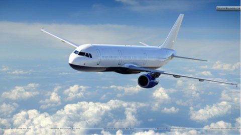 an airplane for transporting passengers and cargo.