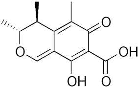 Citrinin Mit OTA vergesellschaftet Hemmt Wachstum Bakterien/Pilze durch Hemmung RNA-Synthese Reproduktionsstörend und gentoxisch