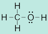 142. The Lewis structure for CH3OH is