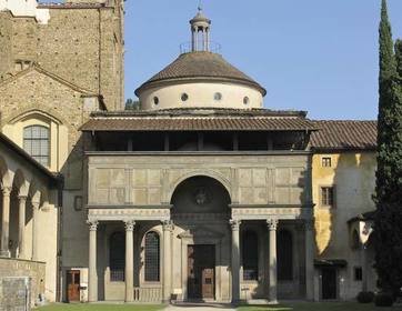 Pazzi Chapel Basilica di Santa Croce. Florence, Italy. Fillipo Brunelleschi (architect). c. 1429-1461 C.E. Masonry