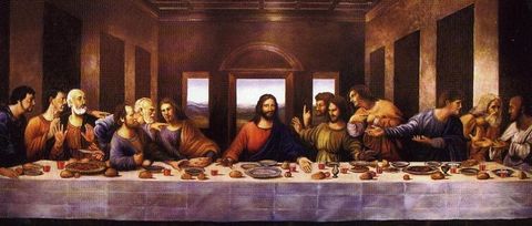"Last Supper" Leonardo da Vinci. c. 1494-1498 C.E. Oil and tempera.