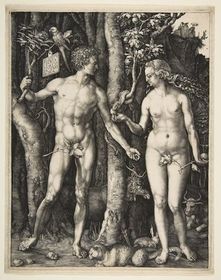 "Adam and Eve" Albrecht Durer. 1504 C.E. Engraving.