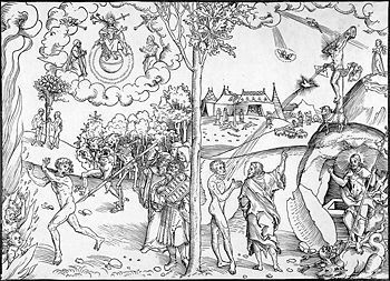 "Allegory of Law and Grace" Lucas Cranach the Elder c. 1530 C.E. Woodcut and letterpress.