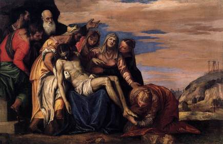 Paolo Veronese "Entierro de Cristo", 1548. Verona. Museo de Castelvecchio. -Ausencia de arquitectura, recupera el Tiziano más joven. -Inf...