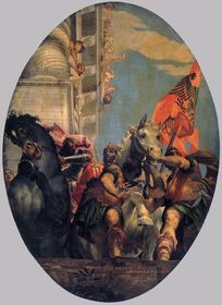 Paolo Veronés "El triunfo de Mardocheo", 1556. Venecia. San Sebastiano. -Primeros ensayos de pintura escenográfica. -Importancia de la in...