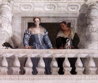 Paolo Veronese "Giustiniana Giustiniani". 1560-1561. Villa Maser (Villa Barbaro) -Síntesis perfecta entre la escuela veneciana y la centr...