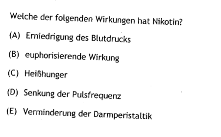 B, A, D oder E