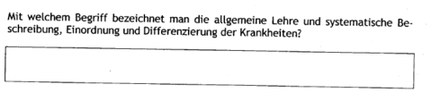 Nosologie