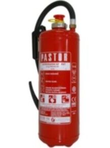 Aparat za gašenje požara. Ukoliko želimo ugasiti požar moramo ukloniti kisik (pogledaj trokut izgaranja).