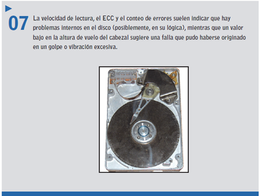 Por último, y como advertencia para tener en cuenta, el contador de sectores reasignados nos da la pauta de que el disco está próximo a f...
