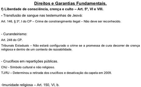 Fonte: Prof. Tersio de Santana - Faculdade Ruy Barbosa http://pt.slideshare.net/tercinho/aula-06-direitos-e-garantias-fundamentais Edição...