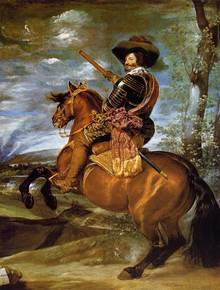 Barroco Velázquez Retrato ecuestre del Conde Duque de Olivares