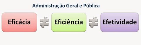 Em relação a Gestão temos: EFICIÊNCIA, EFICÁCIA E EFETIVIDADE