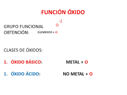 Función Oxido.