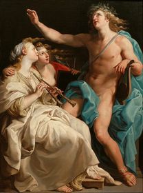 Pompeo Batoni, Apollo i Muzy, 1740