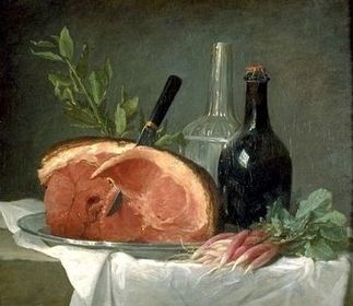 Anne Vallayer Coster, Martwa natura z szynką, 1767