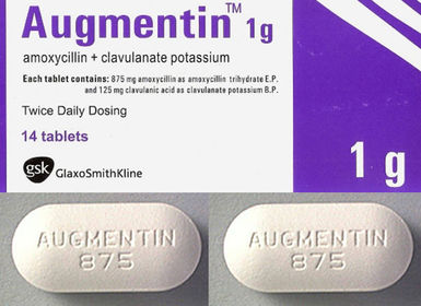Brand name: Augmentin Generic name: Amoxicillin and clavulanate
