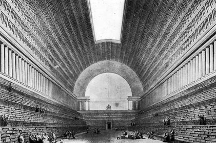 Wnętrze Biblioteki Królewskiej, Etienne-Louis Boullee, 1785