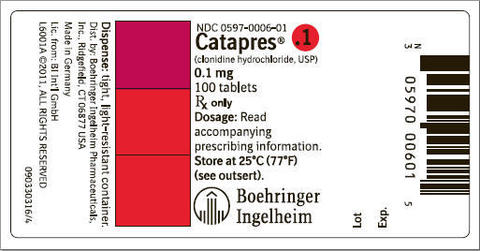 Brand name: Catapres Generic name: Chonidine