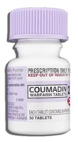 Brand name: Coumadin Generic name: Warfarin
