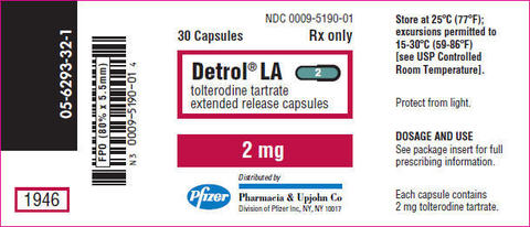 Brand name: Detrol LA Generic name: Tolterodine