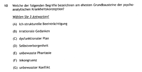 A, E und G