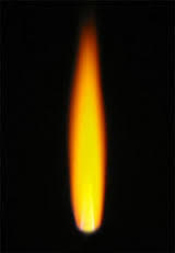What is the definition of yellow flame?