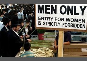 Describes a society dominated by men