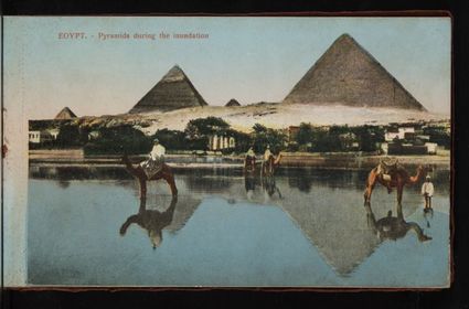 The annual flooding of the Nile River. The flood river left behind rich fertile mud.