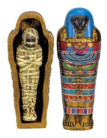 A sorcophagus formed the outer layer of protection for a royal mummy, with several layers of coffins nested within, and was often carved ...