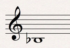 B flat lower fingering is double horn