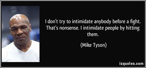 to intimidate