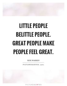to belittle