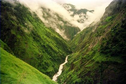 V Shape Valley Young stage Vertical erosion Mountains Steep sides Weathered Hydraulic action