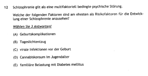 A, C und D