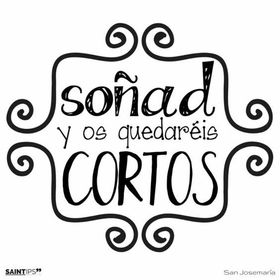 COMPRENSIÓN LECTORA NIVEL LITERAL E INFERENCIAL 1)Con qué otras palabras podemos reemplazar "Soñad" y "Cortos" sin alterar el sentido ini...