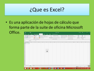 Información referente a que es Excel.