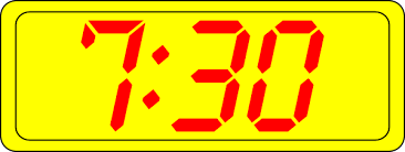IT'S SEVEN THIRTY IT'S HALF PAST SEVEN