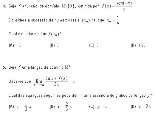 Exame Nacional de Matemática A (635) 12 ano -2013 Primeira Fase