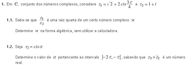 Exame Nacional de Matemática A (635) 12 ano -2013 Primeira Fase