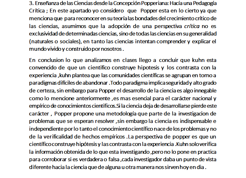 ENSALLO SOBRE KUHN Y POPPER