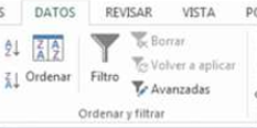 Ordenar,Filtros y subtotales