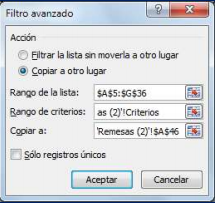 Ordenar, Filtros y Subtotales.
