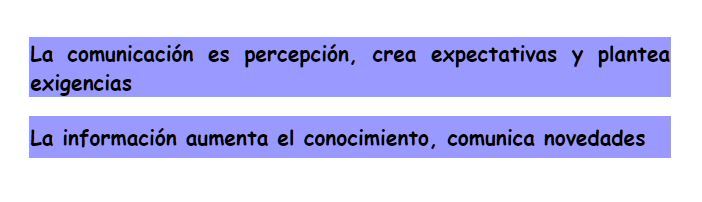 Diferencias entre Información y Comunicación