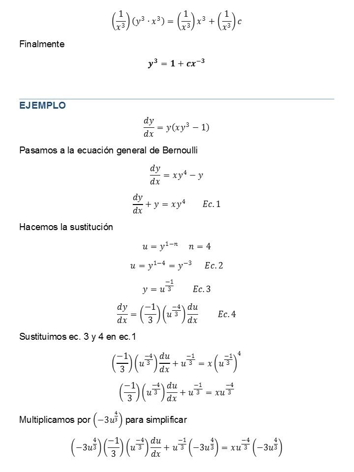 Encuadre de conocimientos Ecuaciones Diferenciales