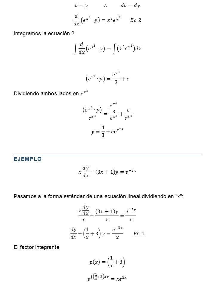 Encuadre de conocimientos Ecuaciones Diferenciales