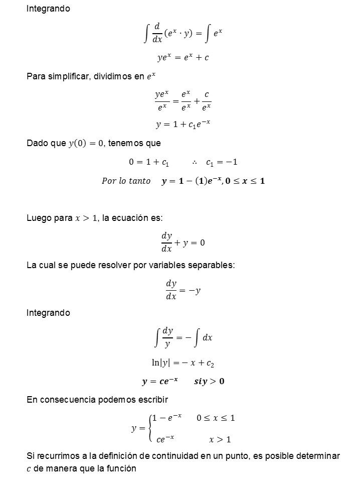 Encuadre de conocimientos Ecuaciones Diferenciales