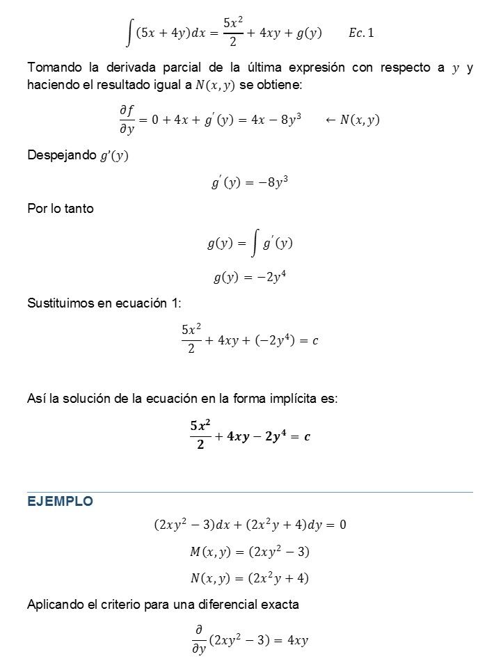 Encuadre de conocimientos Ecuaciones Diferenciales