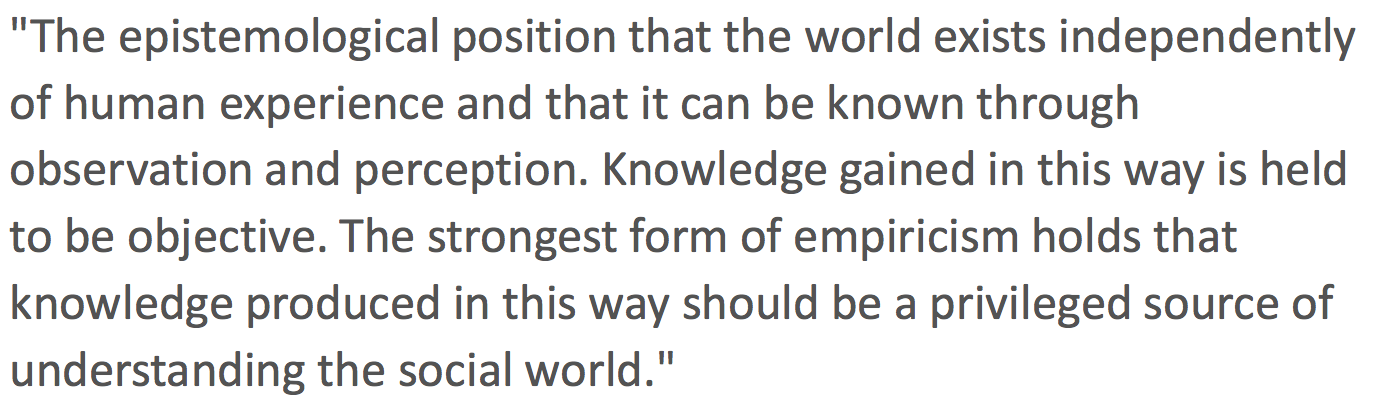 Example: Empiricism