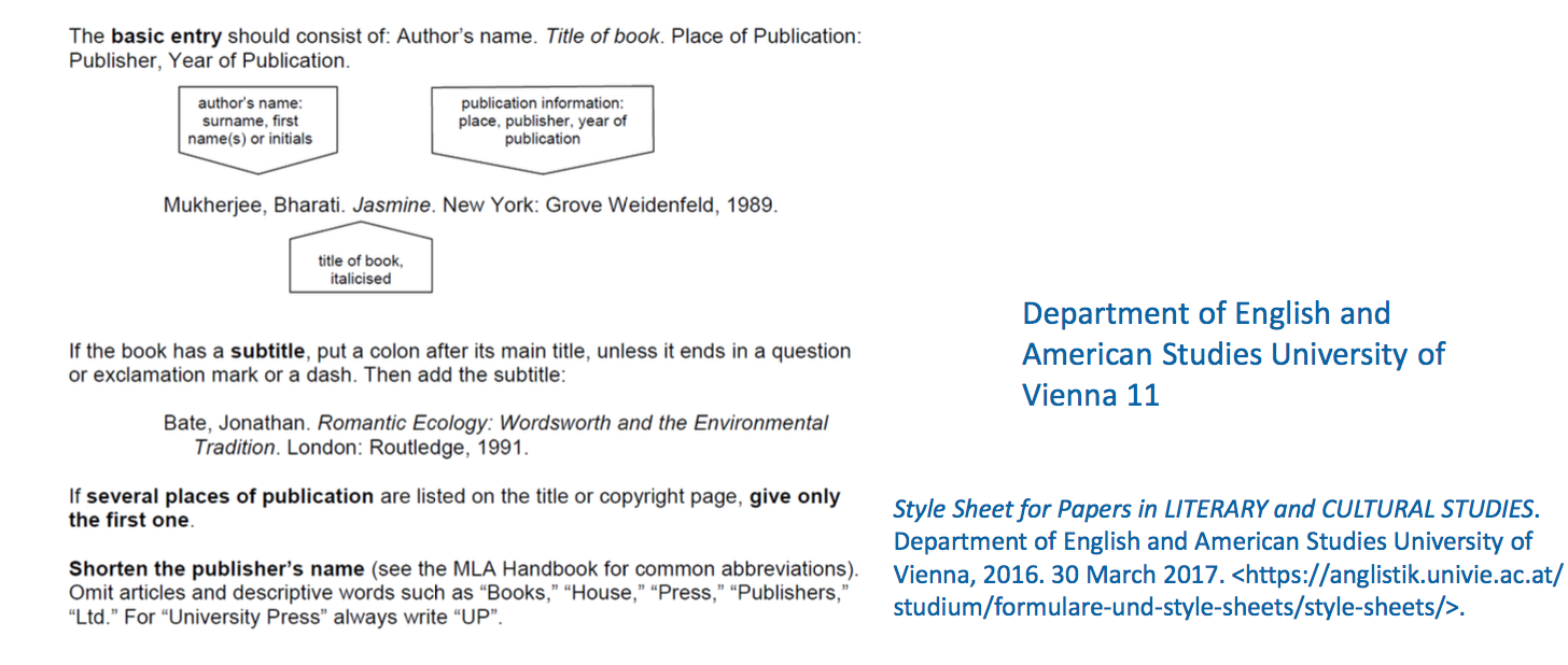 Example literature style sheet info